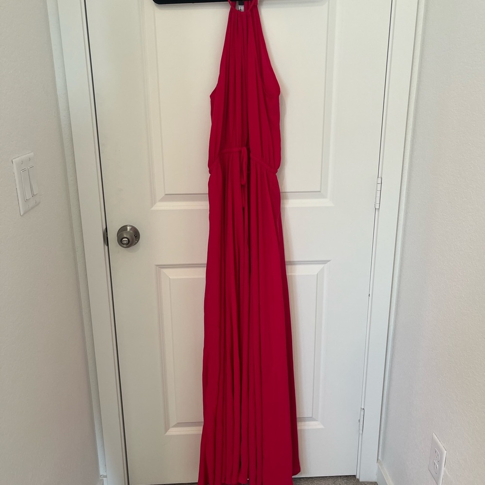 Lulu's Vibrant Pink/RedMaxi Dress